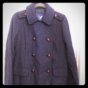 American Eagle navy peacoat
